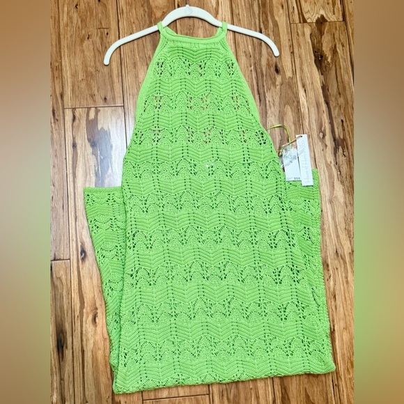 NWT House of Harlow Crochet Lime Green Dress Size M - Picture 1 of 7